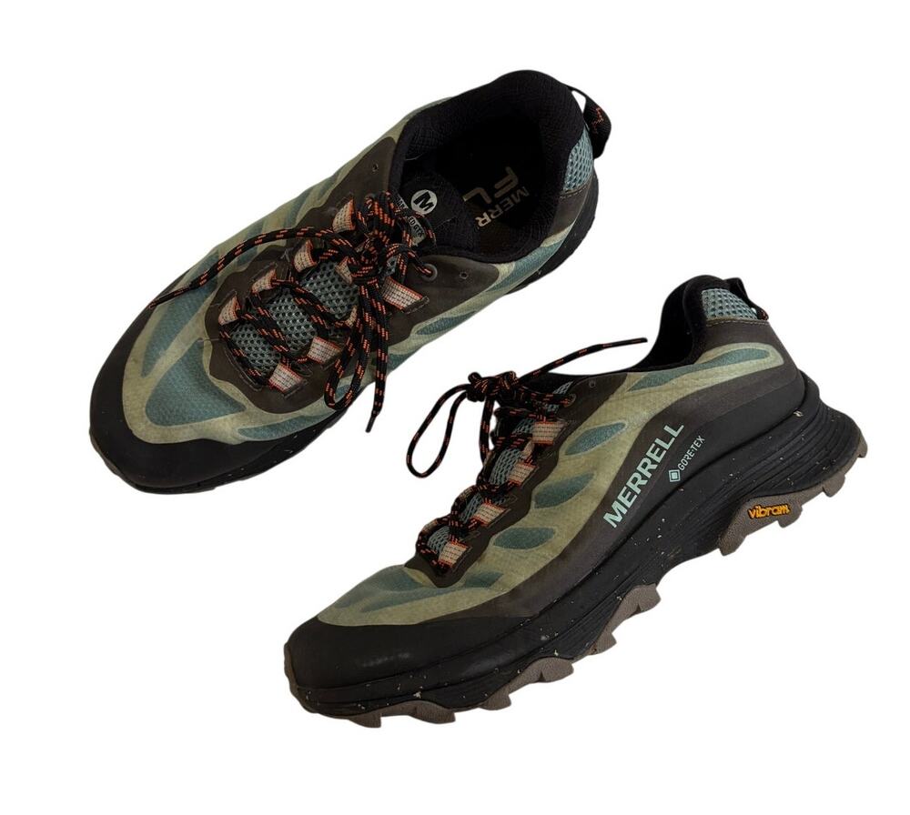 Women Merrell MOAB Speed GTX Gore-Tex Green Floatpro Hiking Shoes 9.5 Wide
